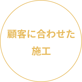 顧客に合わせた施工